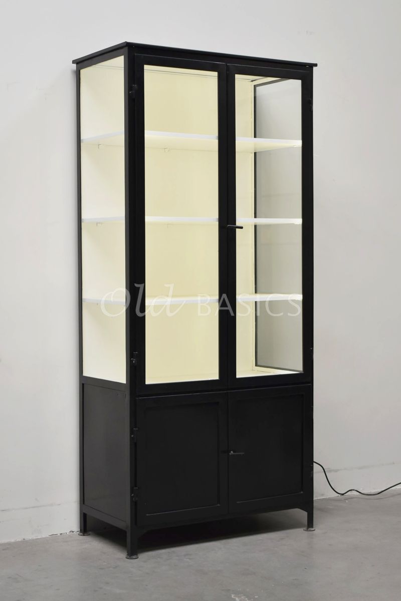 Apothekerskast Ivar LED NB, zwart, materiaal staal